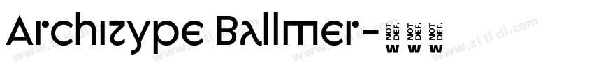 Architype Ballmer字体转换